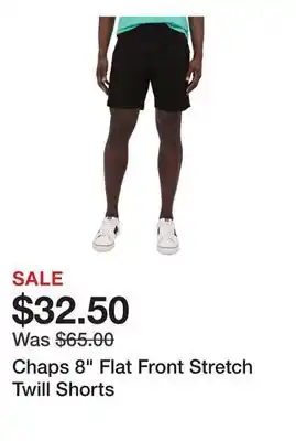 Belk Chaps 8 Flat Front Stretch Twill Shorts offer