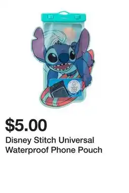 Five Below Disney Stitch Universal Waterproof Phone Pouch offer