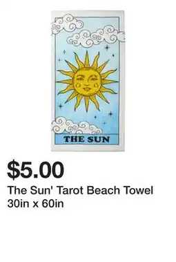 Five Below The Sun' Tarot Beach Towel 30in x 60in offer