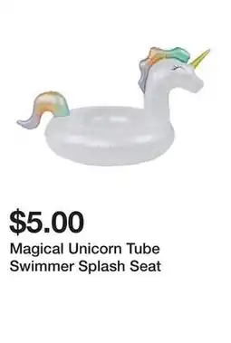 Five Below Magical Unicorn Tube Swimmer Splash Seat offer