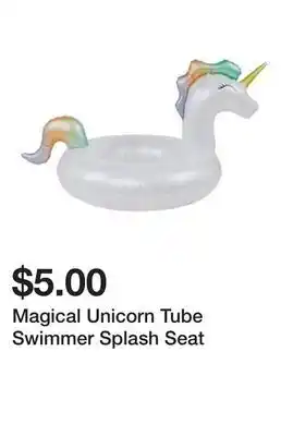 Five Below Magical Unicorn Tube Swimmer Splash Seat offer