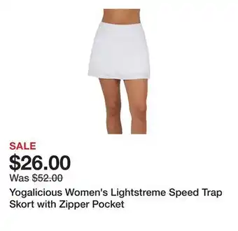 Belk Yogalicious Women's Lightstreme Speed Trap Skort with Zipper Pocket offer