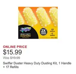 Costco Swiffer Duster Heavy Duty Dusting Kit, 1 Handle + 17 Refills offer