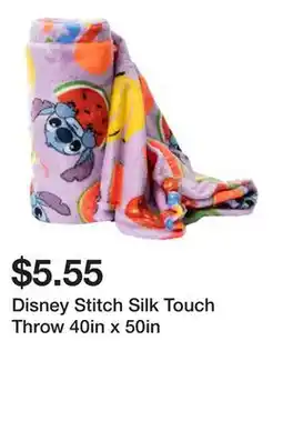 Five Below Disney Stitch Silk Touch Throw 40in x 50in offer