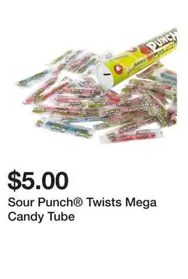 Five Below Sour Punch Twists Mega Candy Tube offer