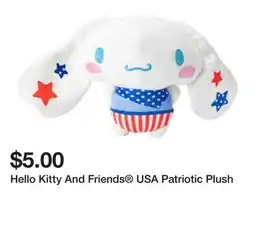 Five Below Hello Kitty And Friends USA Patriotic Plush offer