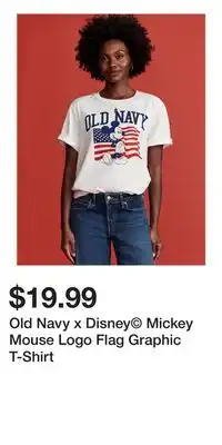 Old Navy Old Navy x Disney Mickey Mouse Logo Flag Graphic T-Shirt offer