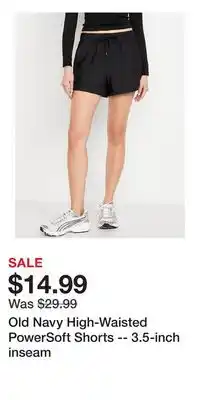 Old Navy Old Navy High-Waisted PowerSoft Shorts -- 3.5-inch inseam offer