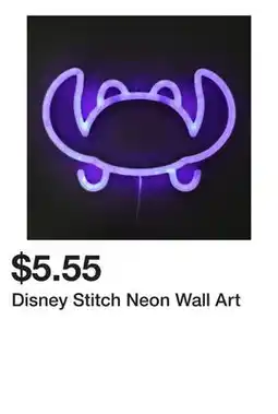 Five Below Disney Stitch Neon Wall Art offer
