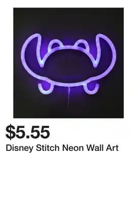 Five Below Disney Stitch Neon Wall Art offer