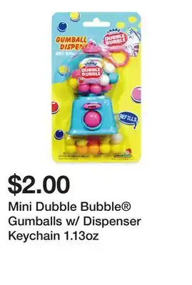 Five Below Mini Dubble Bubble Gumballs w/ Dispenser Keychain 1.13oz offer