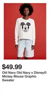 Old Navy Old Navy Old Navy x Disney Mickey Mouse Graphic Sweater offer