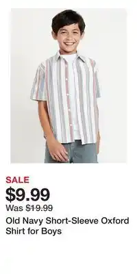 Old Navy Old Navy Short-Sleeve Oxford Shirt for Boys offer