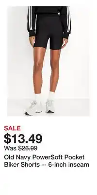 Old Navy Old Navy PowerSoft Pocket Biker Shorts -- 6-inch inseam offer