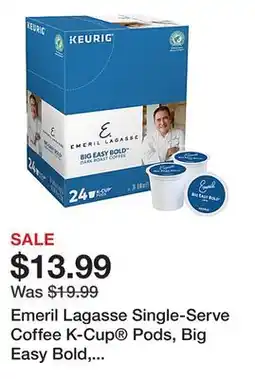 Office Depot Emeril Lagasse Single-Serve Coffee K-Cup Pods, Big Easy Bold, Carton Of 24 offer