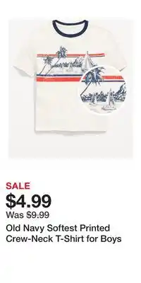 Old Navy Old Navy Softest Printed Crew-Neck T-Shirt for Boys offer