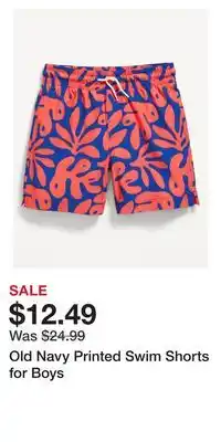 Old Navy Old Navy Printed Swim Shorts for Boys offer