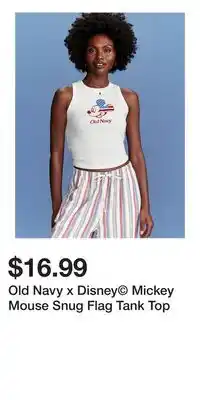 Old Navy Old Navy x Disney Mickey Mouse Snug Flag Tank Top offer