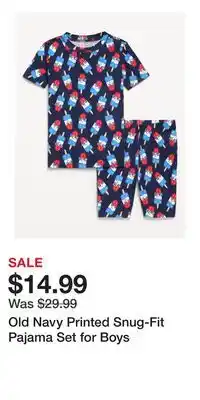 Old Navy Old Navy Printed Snug-Fit Pajama Set for Boys offer