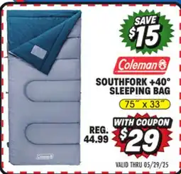 Big 5 Coleman Southfork 40° Sleeping Bag offer