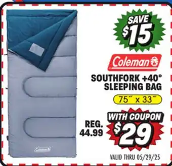 Big 5 Coleman Southfork 40° Sleeping Bag offer