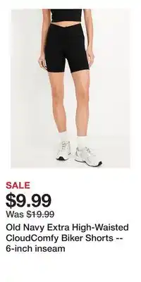 Old Navy Old Navy Extra High-Waisted CloudComfy Biker Shorts -- 6-inch inseam offer