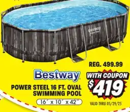 Big 5 Bestway Power/Steel Pro MAX 16'x 10'x 42 Oval Swimming Pool offer