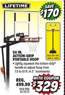 Big 5 Lifetime 54 Action Grip Portable Hoop offer