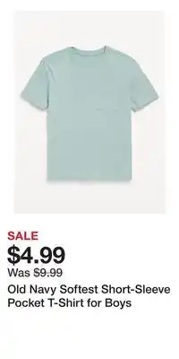 Old Navy Old Navy Softest Short-Sleeve Pocket T-Shirt for Boys offer