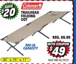Big 5 Coleman Trailhead II Folding Cot offer
