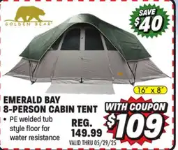 Big 5 Golden Bear Emerald Bay 8-Person Cabin Tent offer