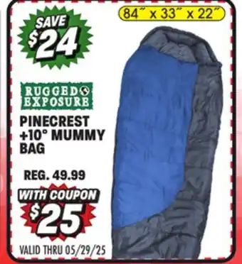Big 5 Rugged Exposure Pinecrest +10° Mummy Bag offer