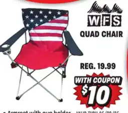 Big 5 World Famous Sports Stars & Stripes Quad Chair offer