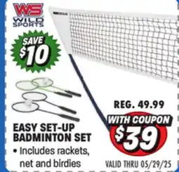 Big 5 Wild Sports Easy Setup Badminton Set offer