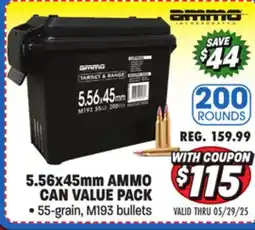 Big 5 Ammo, Inc. 5.56X45MM 200 Round Ammo Can Value Pack offer