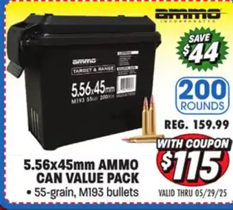 Big 5 Ammo, Inc. 5.56X45MM 200 Round Ammo Can Value Pack offer