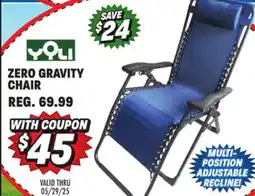 Big 5 Yoli Zero Gravity Chair offer