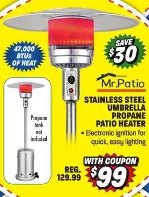 Big 5 Mr. Patio Propane Umbrella Patio Heater offer