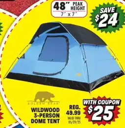 Big 5 Golden Bear Wildwood 3-Person Dome Tent offer