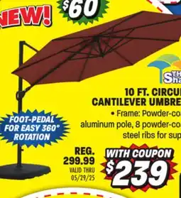 Big 5 The-Shade 10' Circular Cantilever Umbrella offer