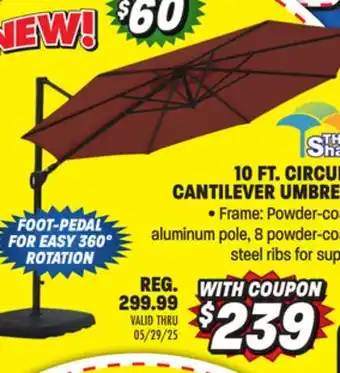 Big 5 The-Shade 10' Circular Cantilever Umbrella offer