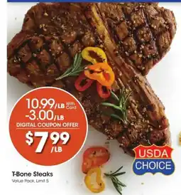 Kroger T-bone steaks offer