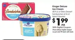Kroger Kroger deluxe ice cream offer