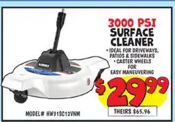 Ollie's HART 3000 PSI SURFACE CLEANER offer