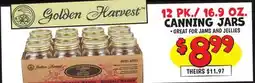 Ollie's GOLDEN HARVEST 12 PK./16.9 OZ. CANNING JARS offer