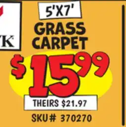 Ollie's MOHAWK GRASS CARPET offer