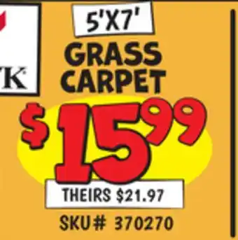 Ollie's MOHAWK GRASS CARPET offer
