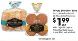 Kroger Private selection buns offer
