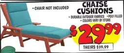 Ollie's CHAISE CUSHIONS offer