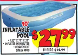 Ollie's 10' INFLATABLE POOL offer